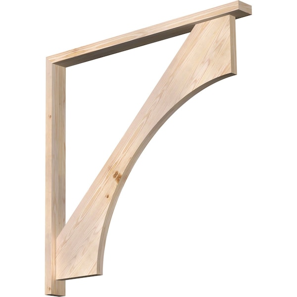 Ekena Millwork Westlake Block Smooth Bracket w/ Offset Brace, Douglas Fir, 3 1/2"W x 42"D x 42"H BKT0402X42X42WTL05SDF - main